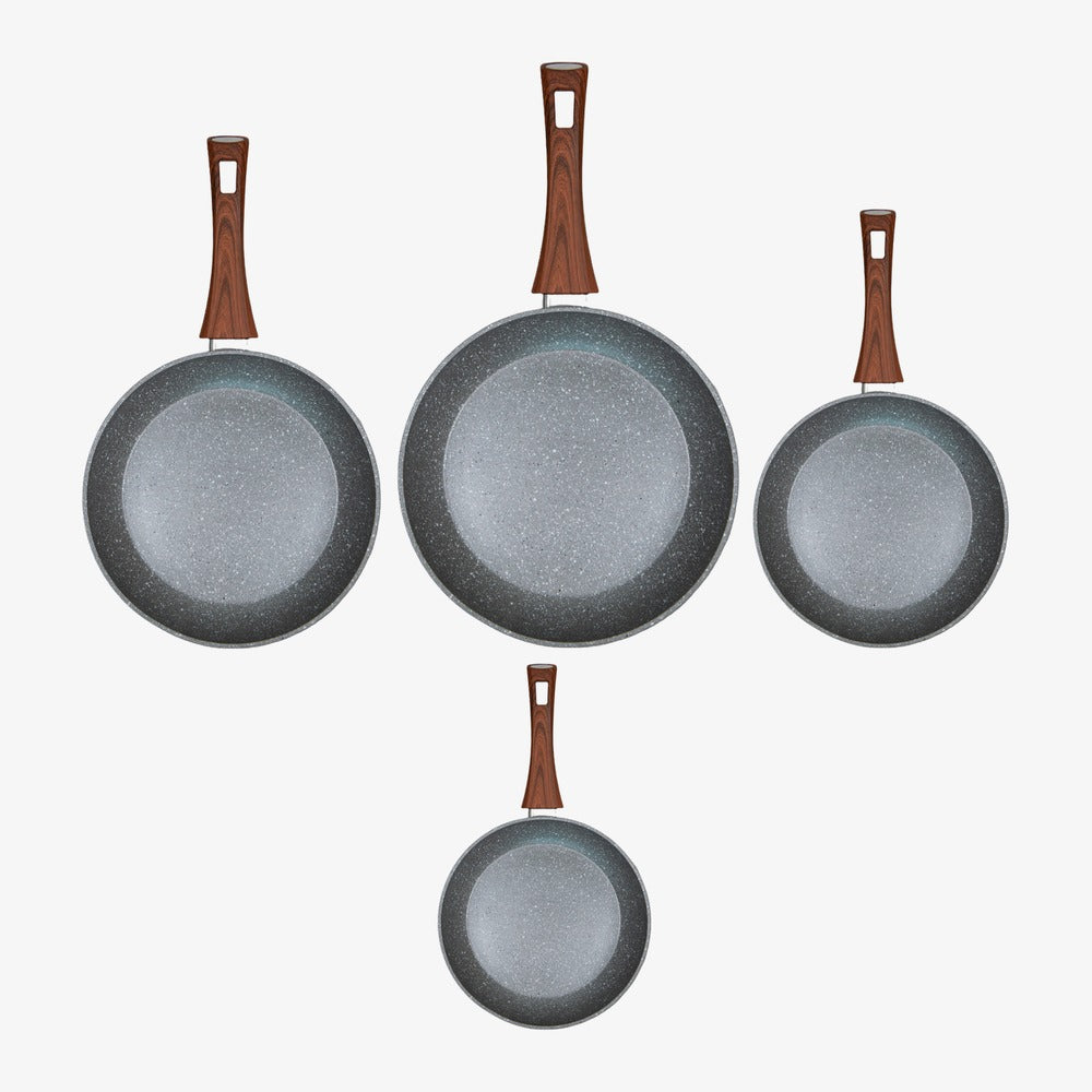 Set 4 padelle antiaderenti alluminio per induzione Ø 20/24/28/32 cm Fast Induction – foto 1 - 1