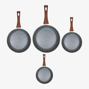 Set 4 padelle antiaderenti alluminio per induzione Ø 20/24/28/32 cm Fast Induction – foto 1