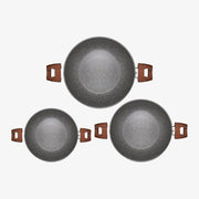 Set mit 3 Woks aus Aluminium für Induktion, Ø 24/28/32 cm Fast Induction – Foto 1