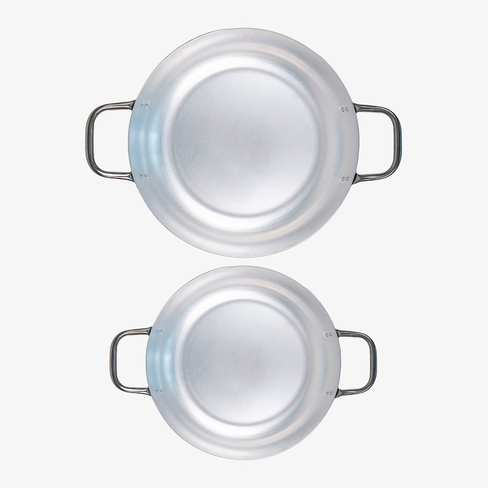 Set mit 2 Schmortöpfen aus 99,5 % reinem Aluminium, Ø 38/45 cm, ohne PFOA und Nickel Horeca – Foto 1 - 1