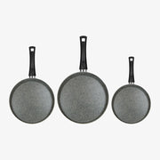Set 3 piastre antiaderenti alluminio Ø 26/30/34 cm Janet 2.0 – foto 1