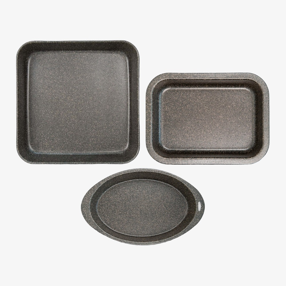 3-teiliges Set Backformen mit Antihaftbeschichtung Aluminium – Foto 1