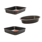 Mamù Set 3 pezzi teglie da forno antiaderente alluminio 7 strati PFOA free antigraffio made in italy_1