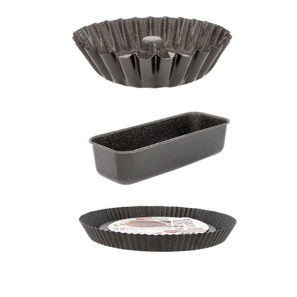 Mamù Set 3 stampi pasticceria stampo crostata, plumcake, margherita furbo 7 strati made in italy_1