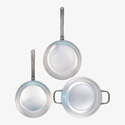 Set, 3 pieces: frying pan, sauté pan and shallow casserole in pure aluminium – photo 1