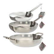Mamù Set Professionale 3 prodotti padella, saltapasta, tegame in alluminio puro linea professionale made in italy_1