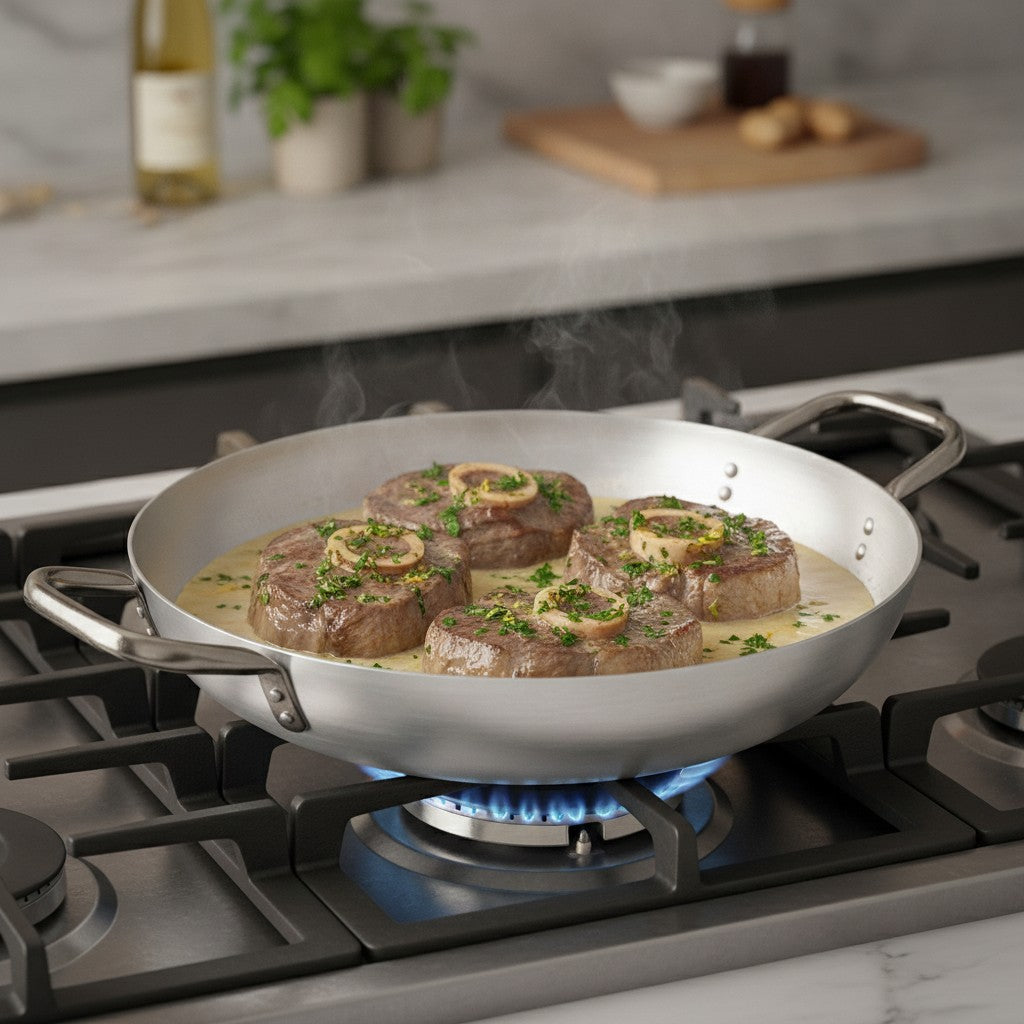 Tegame alluminio puro linea professionale durevole 99,5% alluminio puro made in italy_8 - 8