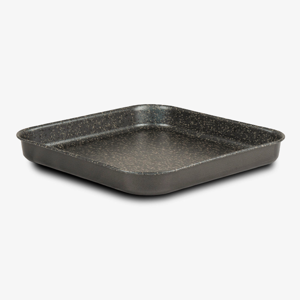 Teglia Quadrata bassa antiaderente alluminio 7 strati PFOA free antigraffio made in italy
