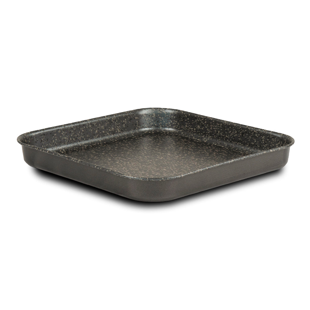 Teglia Quadrata bassa antiaderente alluminio 7 strati PFOA free antigraffio made in italy