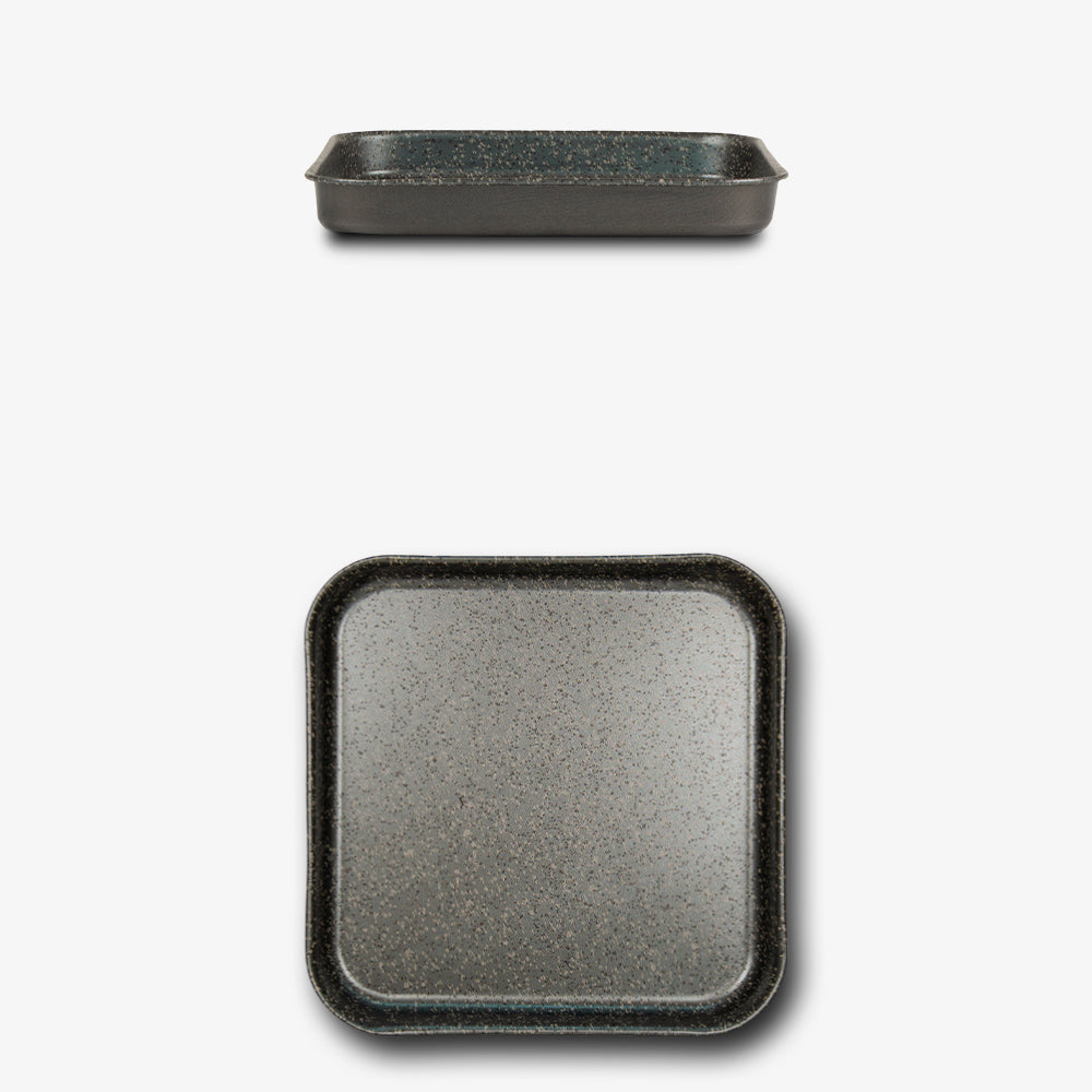Teglia Quadrata bassa antiaderente alluminio 7 strati PFOA free antigraffio made in italy