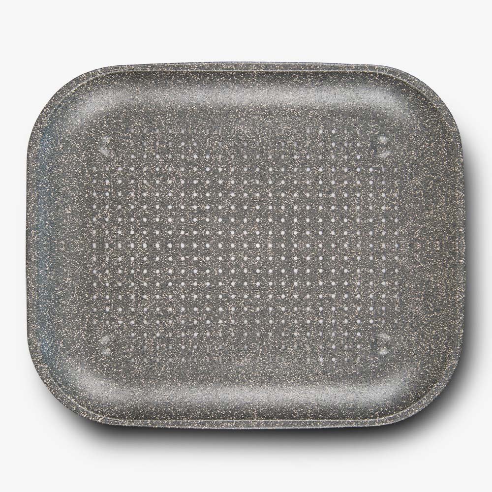 Teglia Rettangolare forata antiaderente alluminio 7 strati PFOA free antigraffio made in italy_3