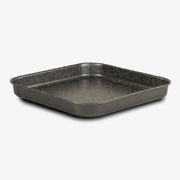 Non-stick 7-layer aluminum square baking pan, PFOA-free, scratch-resistant, made in Italy.