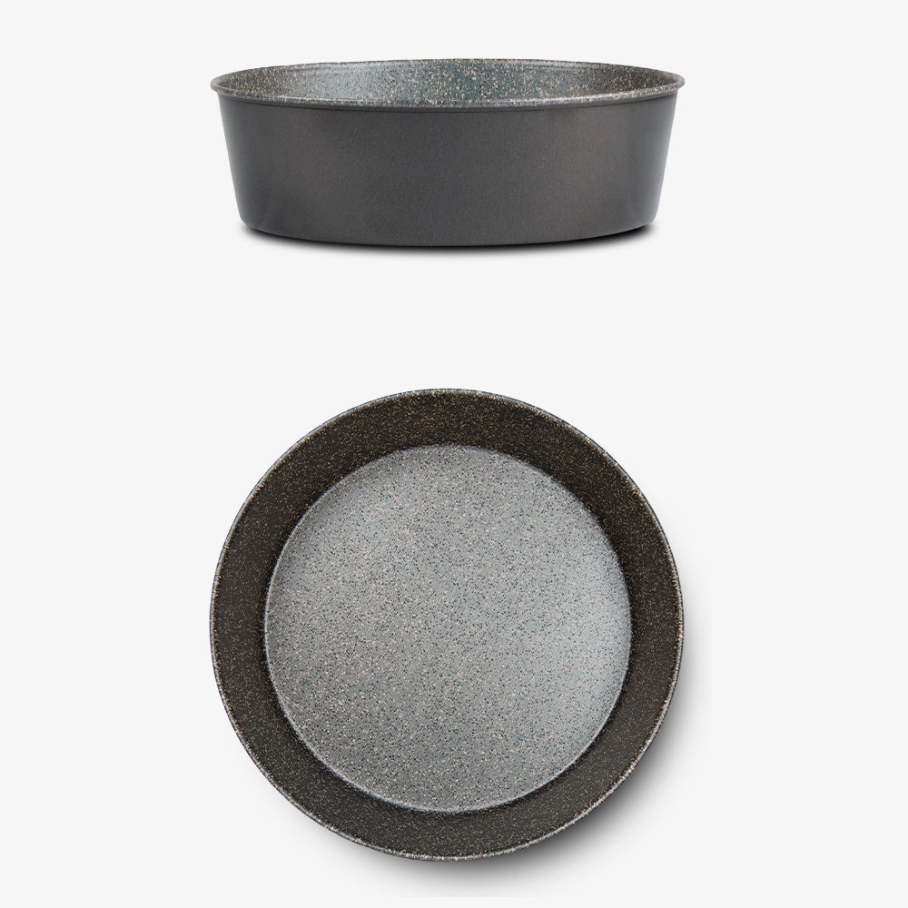 Round non-stick aluminum cake pan, 7 layers, PFOA free, scratch-resistant, made in Italy. - 5