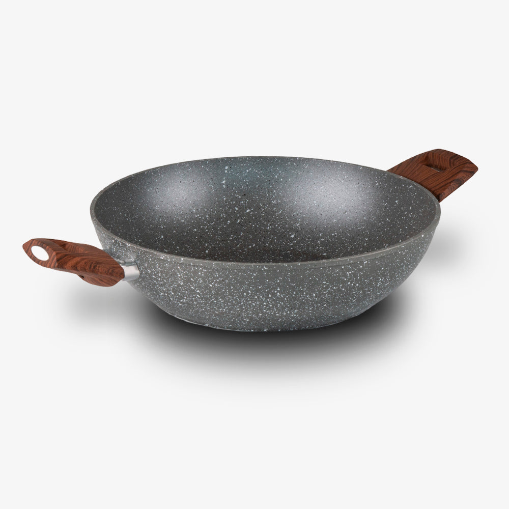 Wok ad induzione con alto spessore resistente con due manici_1