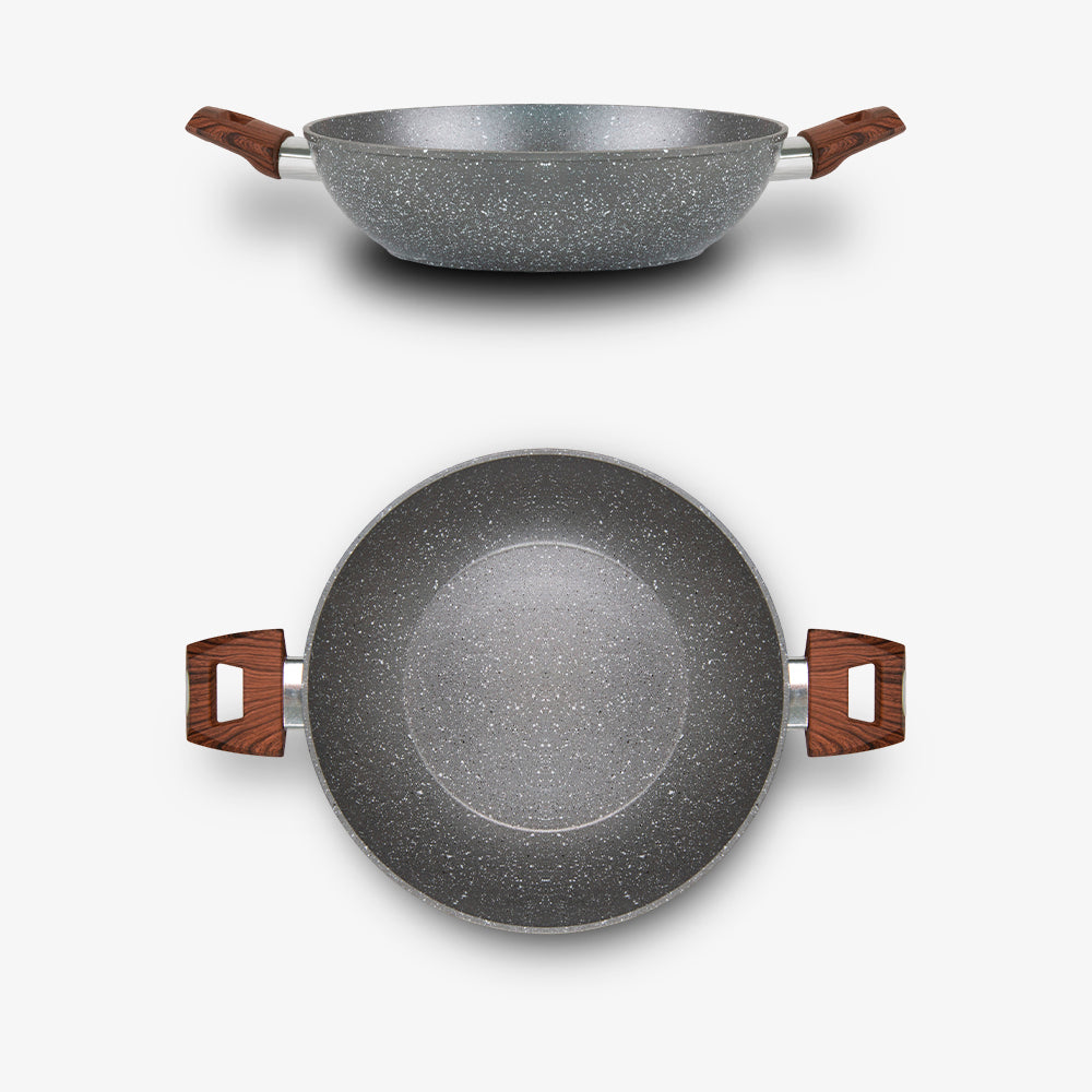 Wok ad induzione con alto spessore resistente con due manici_5