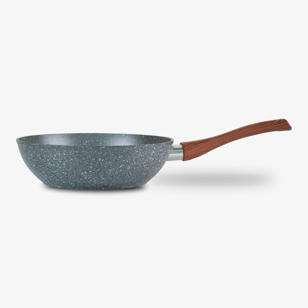 Wok ad induzione con alto spessore resistente con un manico