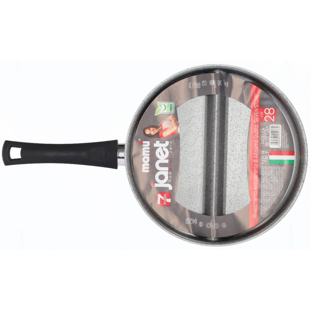 Mamù Padella doppia cottura antiaderente in alluminio con separatore con un manico antigraffio made in italy_4 - 4