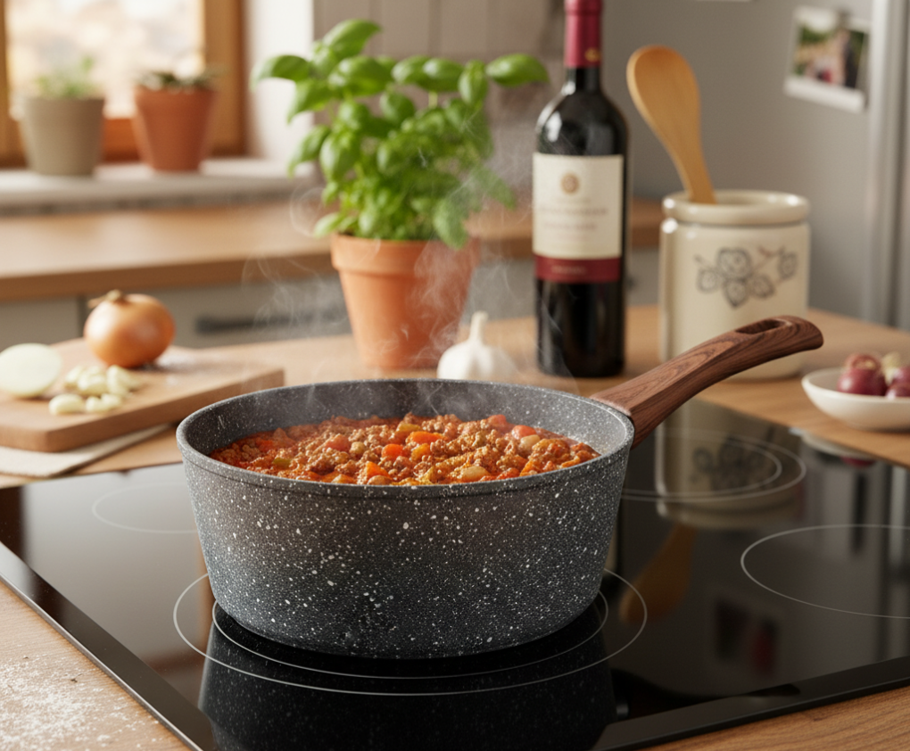 Saucepan with one handle