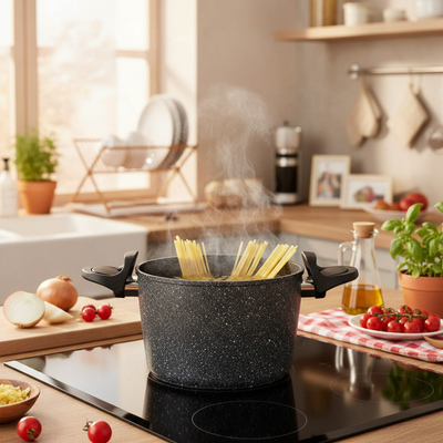 Cuocipasta ad induzione con alto spessore resistente