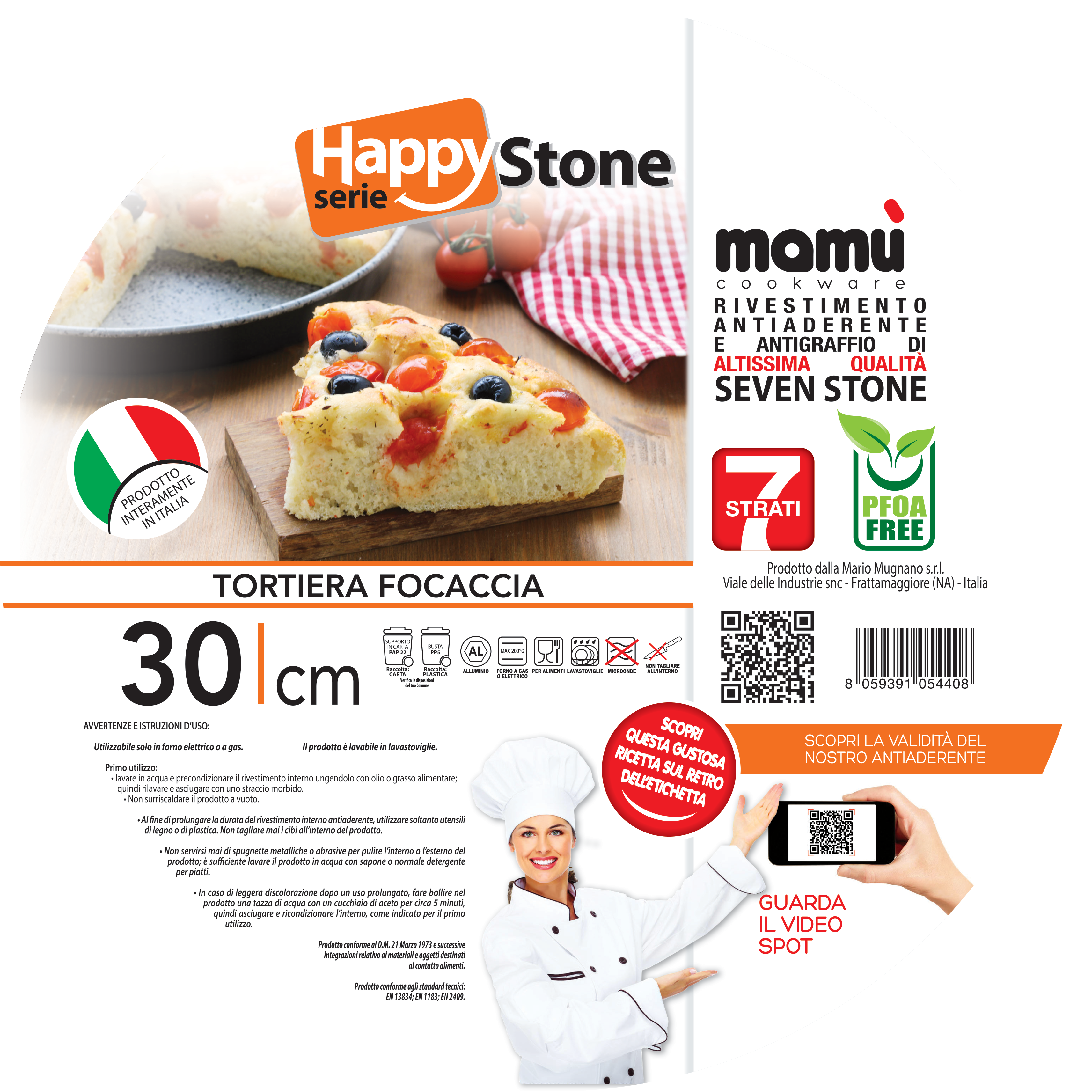 Teglia Rettangolare lasagnera antiaderente alluminio 7 strati PFOA free antigraffio made in italy