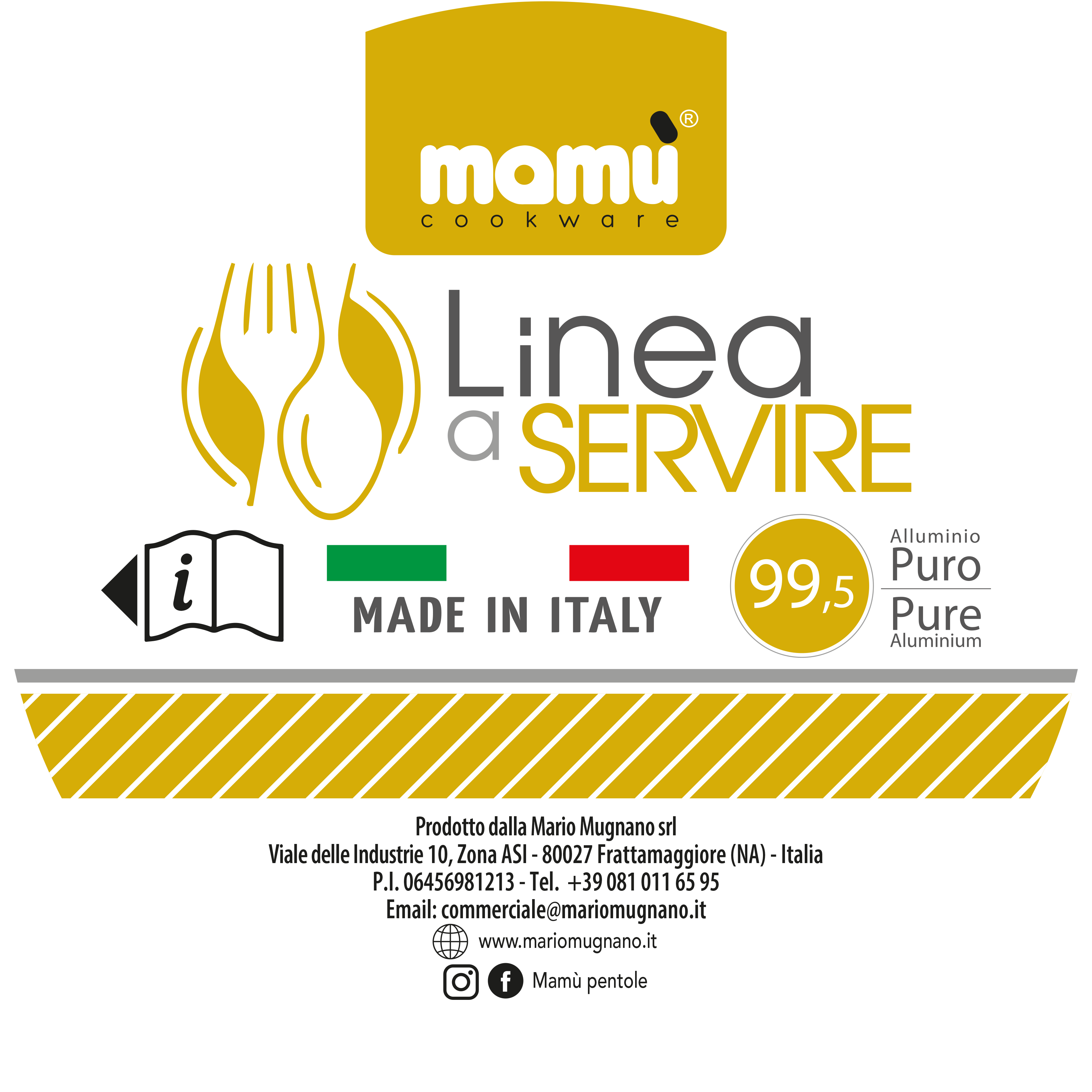 Kleine weiße Aluminiumpfanne mit zwei Eisengriffen, hergestellt in Italien - 4
