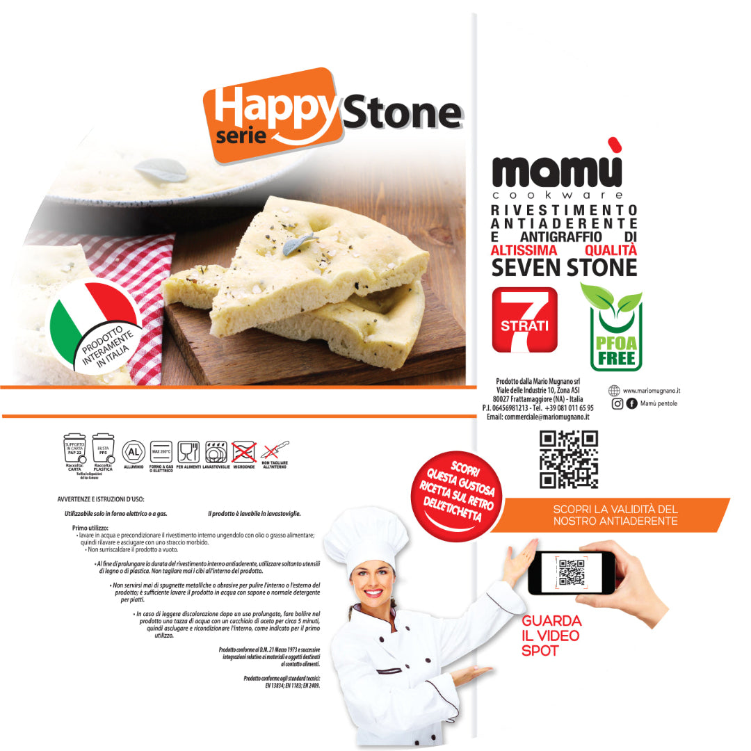 Teglia Rettangolare lasagnera antiaderente alluminio 7 strati PFOA free antigraffio made in italy