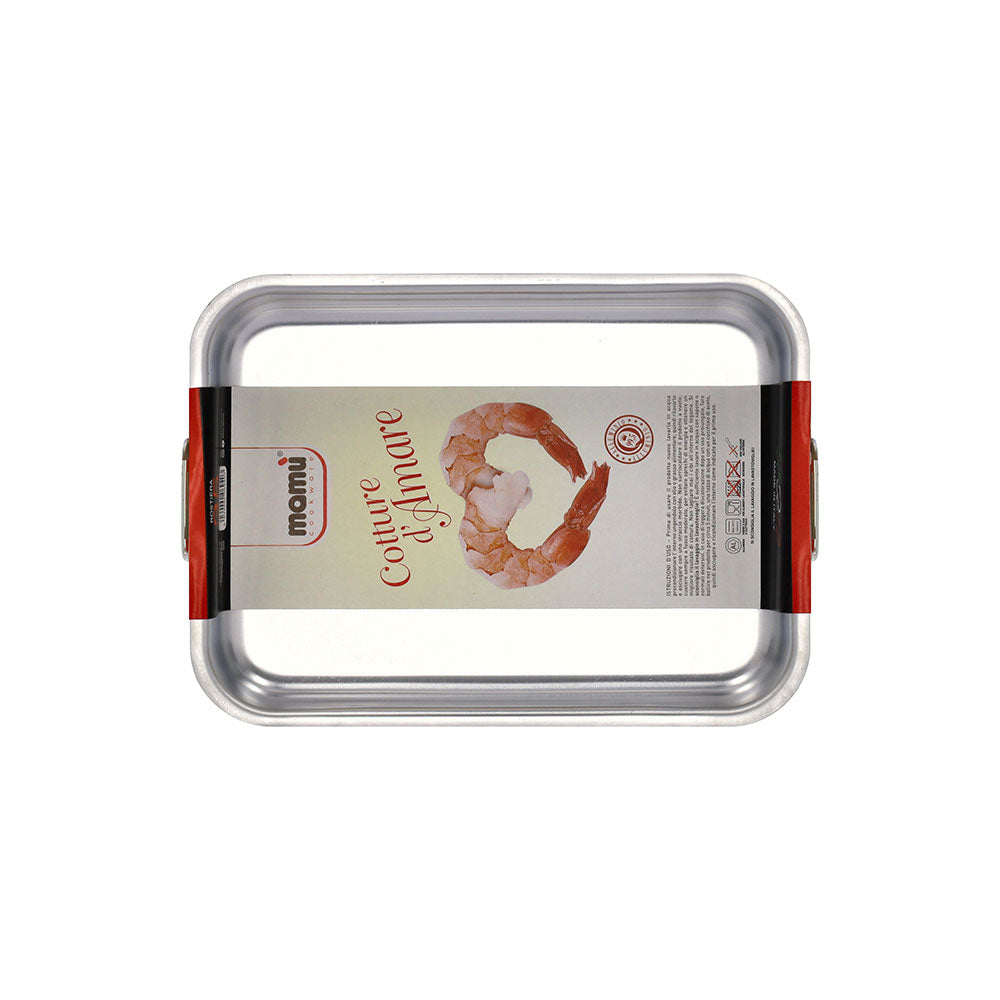 rostiera in alluminio bianco con manico in ferro capiente horeca casalinga per sentirti uno chef made in italy cotture damare_2 - 4