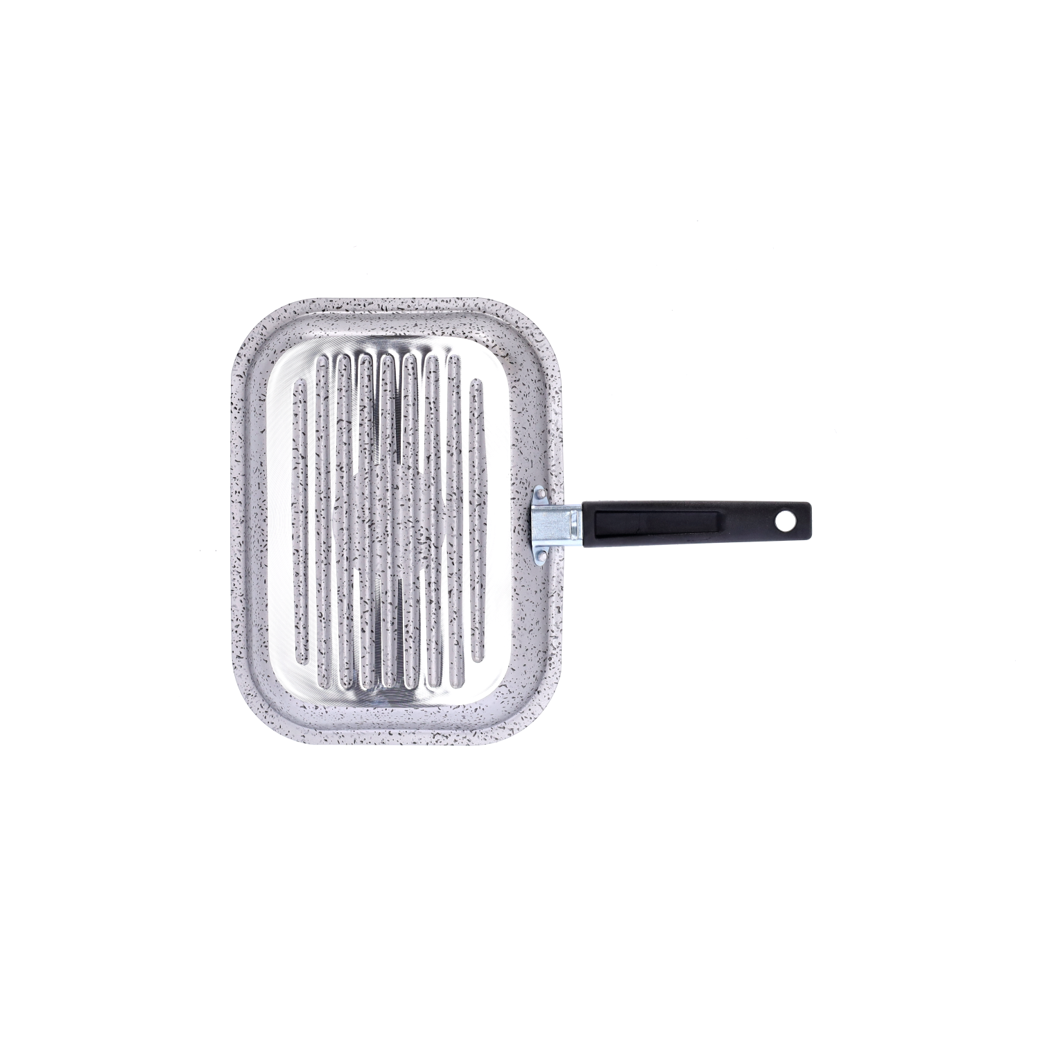 Compact and functional rectangular grill pan, non-stick, easy to handle, PFOA-free, scratch-resistant aluminum, practical, fast cooking, made in Italy - 3