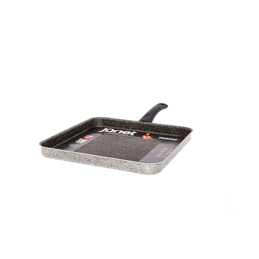 Mamù Set 2 padelle grill antiaderente PFOA free antigraffio pratica cottura veloce made in italy_4 - 4