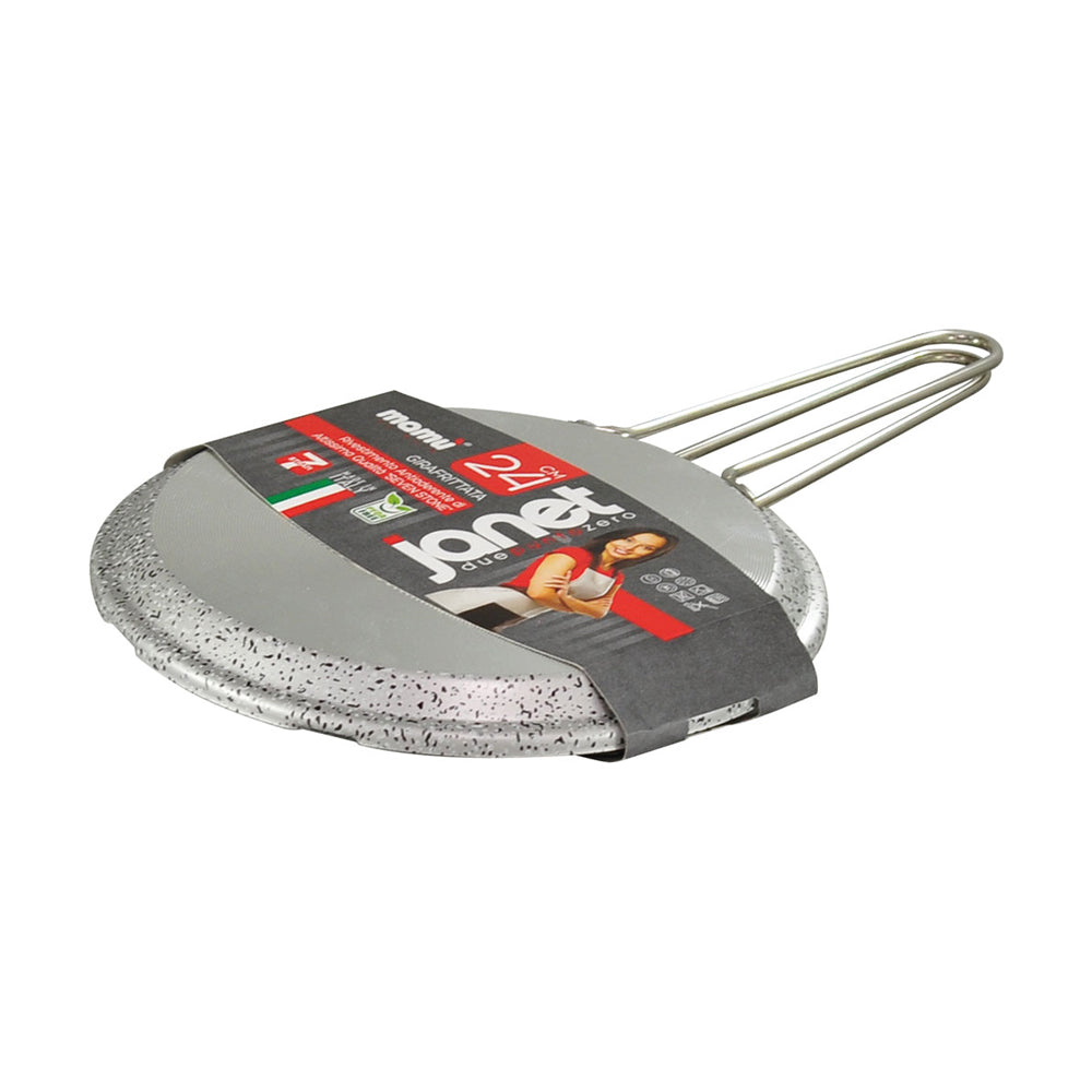 Non-stick omelette pan, easy to handle, PFOA-free, scratch-resistant aluminum, practical, fast cooking, made in Italy