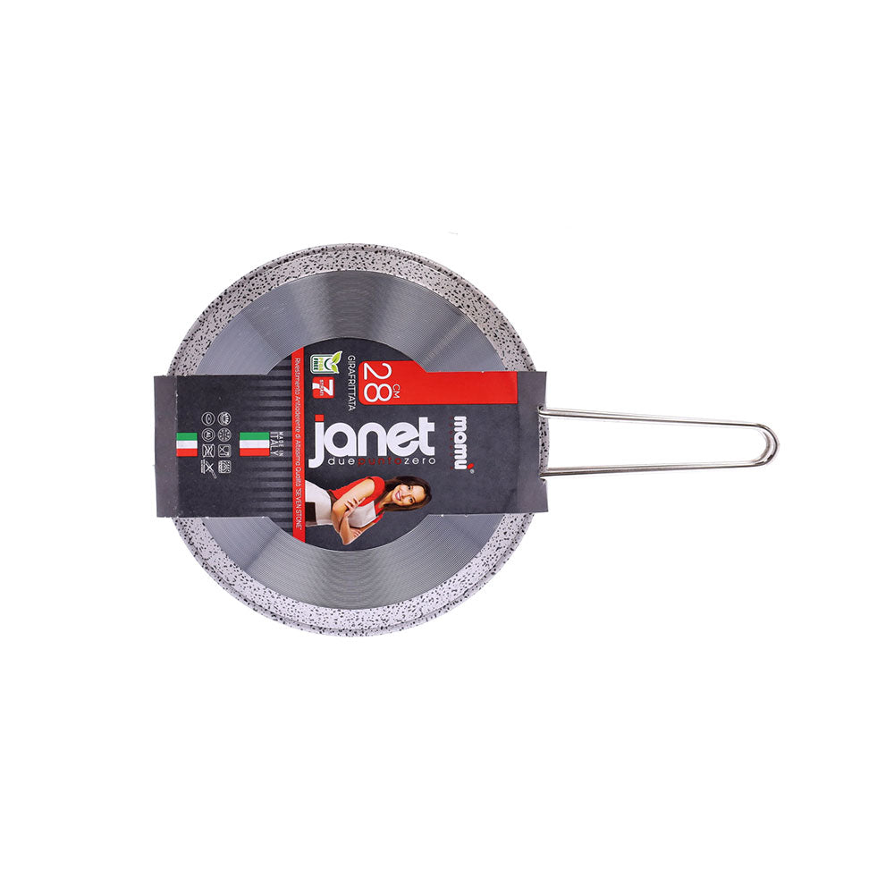 Non-stick omelette pan, easy to handle, PFOA-free, scratch-resistant aluminum, practical, fast cooking, made in Italy