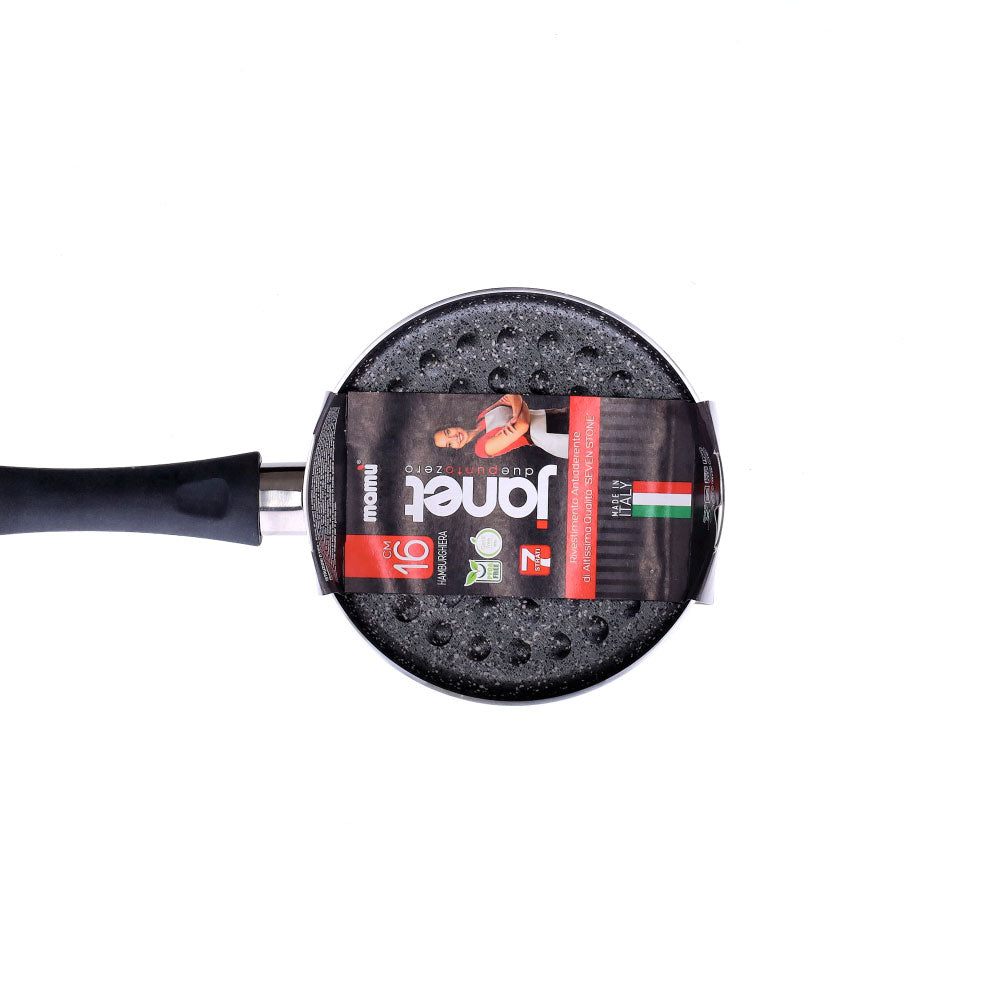 Hamburghiera antiaderente maneggevole alluminio PFOA free antigraffio pratica cottura veloce made in italy