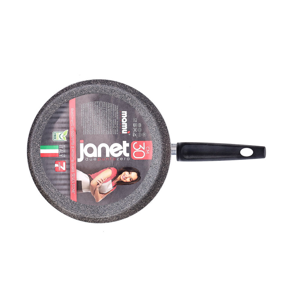 Einfach zu handhaben, antihaftbeschichtet, kratzfest, PFOA-freie Aluminiumplatte, praktisch, schnelles Kochen, hergestellt in Italien