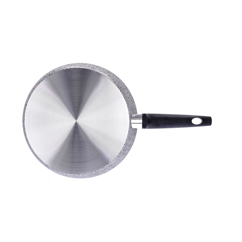 Einfach zu handhaben, antihaftbeschichtet, kratzfest, PFOA-freie Aluminiumplatte, praktisch, schnelles Kochen, hergestellt in Italien