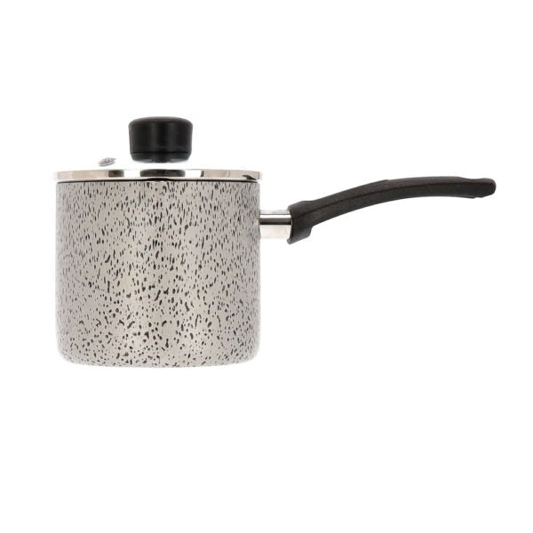 Antihaftbeschichteter Milchtopf mit Glasdeckel, handlich, PFOA-frei, kratzfestes Aluminium, praktisch, schnelles Kochen, hergestellt in Italien - 6