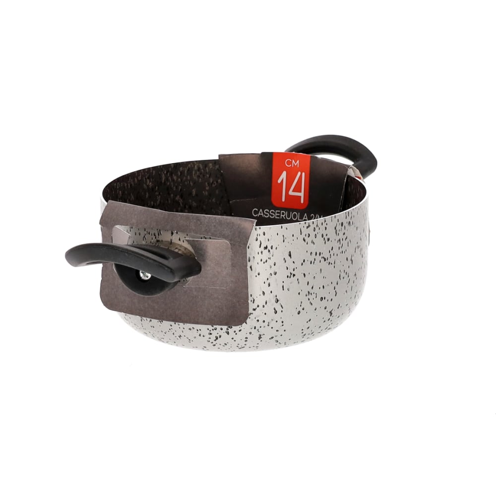 Casseruola con due manici antiaderente maneggevole alluminio PFOA free antigraffio pratica cottura veloce made in italy