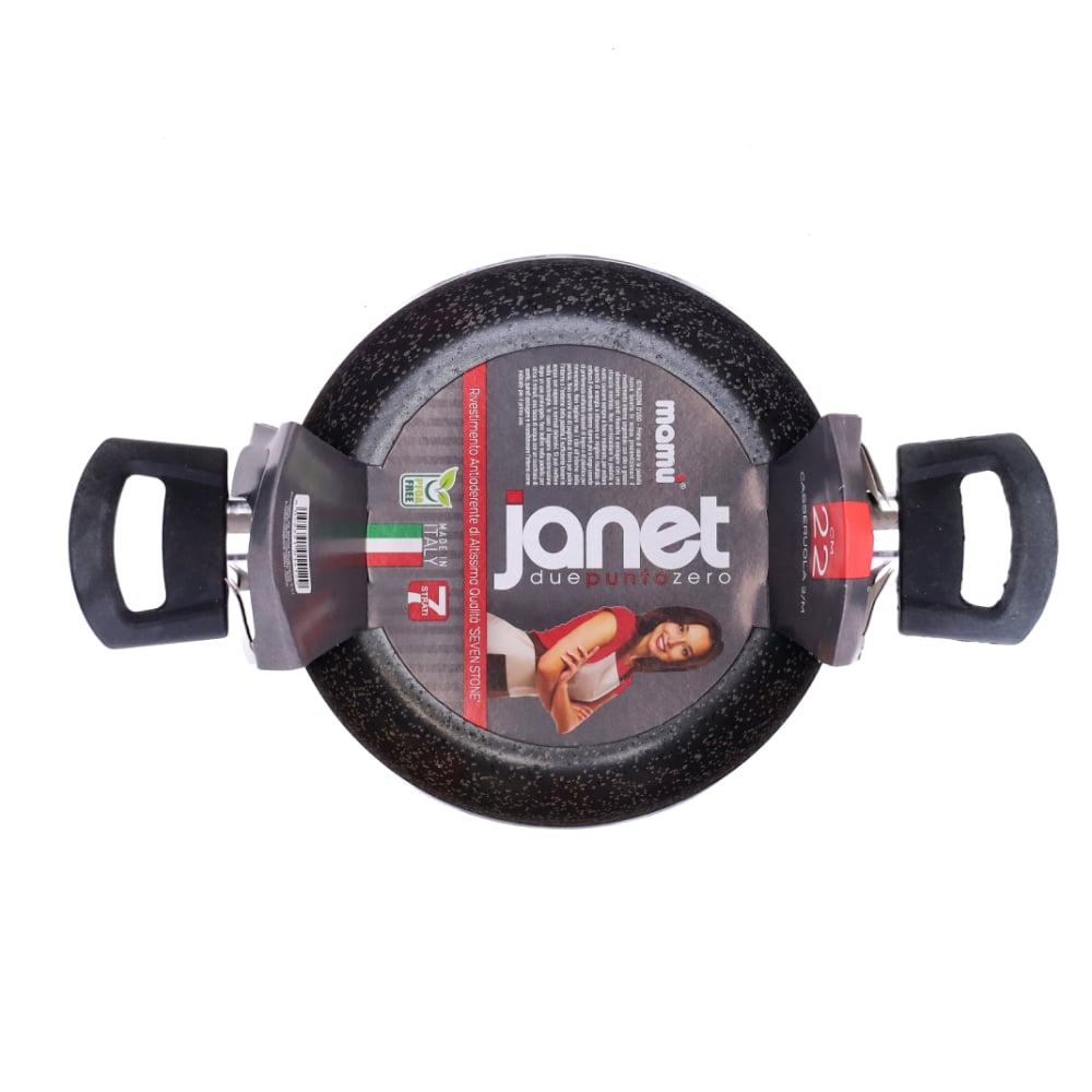 Casserole with two handles, non-stick, easy to handle, PFOA-free, scratch-resistant aluminum, practical, fast cooking, made in Italy - 4