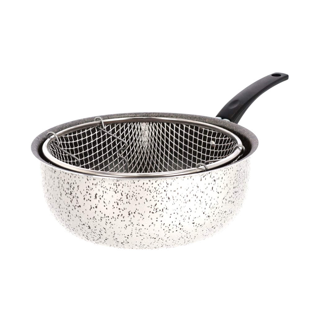 Fryer with a non-stick handle, easy to handle, PFOA-free, scratch-resistant aluminum, practical, fast cooking, made in Italy - 3