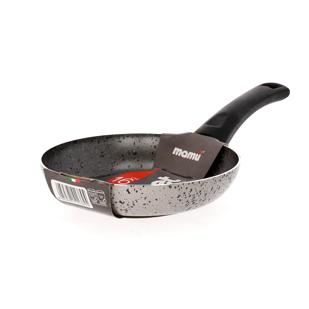 Leicht zu handhabende, kratzfeste, PFOA-freie Aluminium-Antihaftpfanne für schnelles Kochen, hergestellt in Italien.