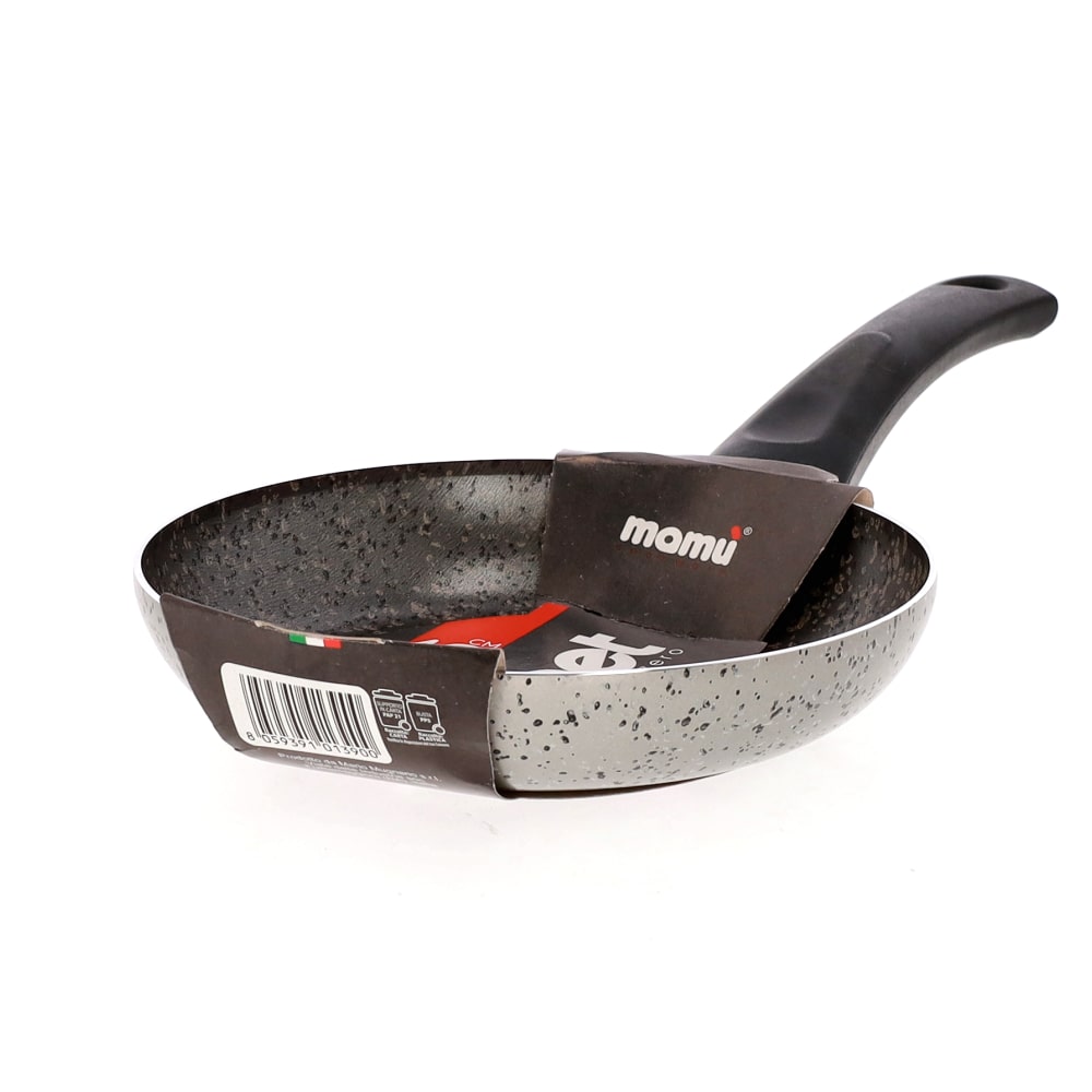 Leicht zu handhabende, kratzfeste, PFOA-freie Aluminium-Antihaftpfanne für schnelles Kochen, hergestellt in Italien.