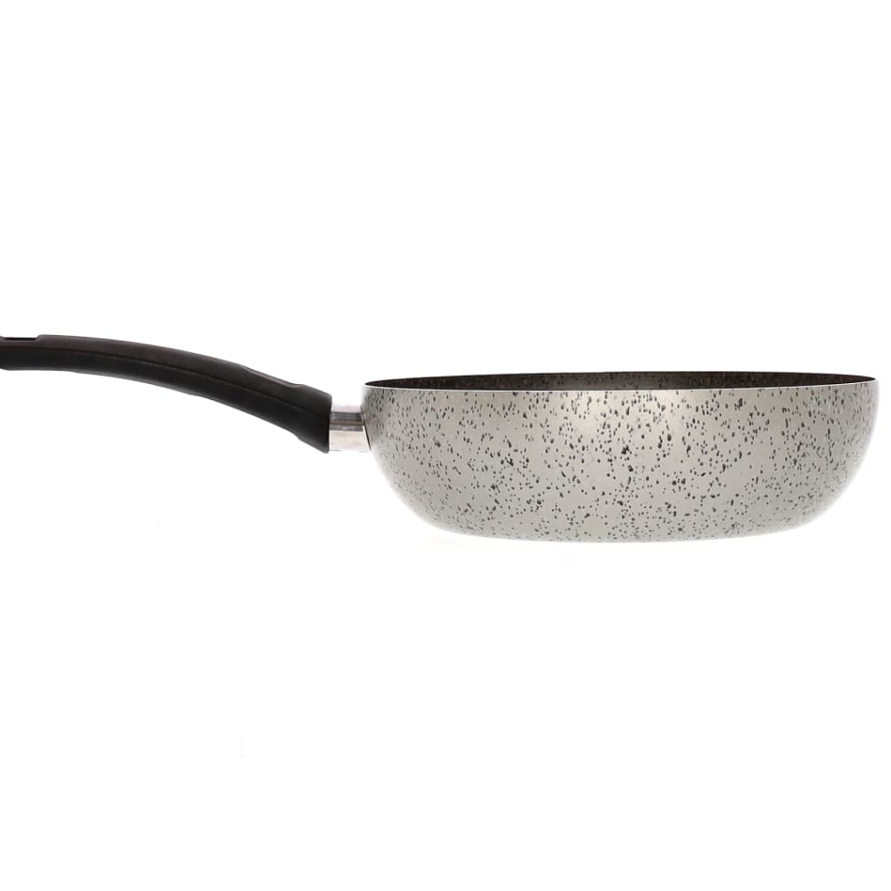 Antihaftbeschichtete, handliche, kratzfeste und PFOA-freie Aluminiumpfanne mit praktischem Griff für schnelles Kochen, hergestellt in Italien.