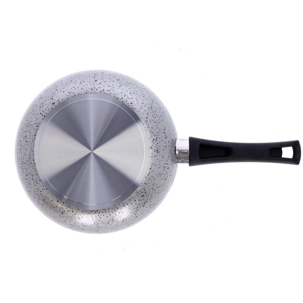 Antihaftbeschichtete, handliche, kratzfeste und PFOA-freie Aluminiumpfanne mit praktischem Griff für schnelles Kochen, hergestellt in Italien. - 6