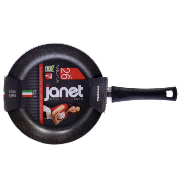 Antihaftbeschichtete, handliche, kratzfeste und PFOA-freie Aluminiumpfanne mit praktischem Griff für schnelles Kochen, hergestellt in Italien. - 11