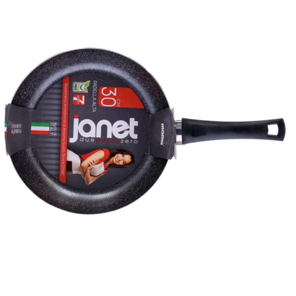 Antihaftbeschichtete, handliche, kratzfeste und PFOA-freie Aluminiumpfanne mit praktischem Griff für schnelles Kochen, hergestellt in Italien. - 8