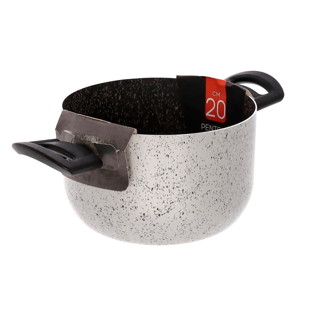 Easy-to-handle, scratch-resistant, PFOA-free aluminum non-stick pan for quick cooking, made in Italy.