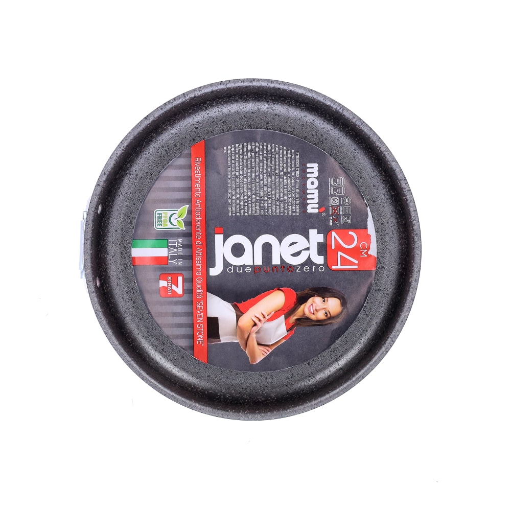 Runde, antihaftbeschichtete Kuchenform, handlich, PFOA-frei, kratzfestes Aluminium, praktisch, schnelles Backen, hergestellt in Italien