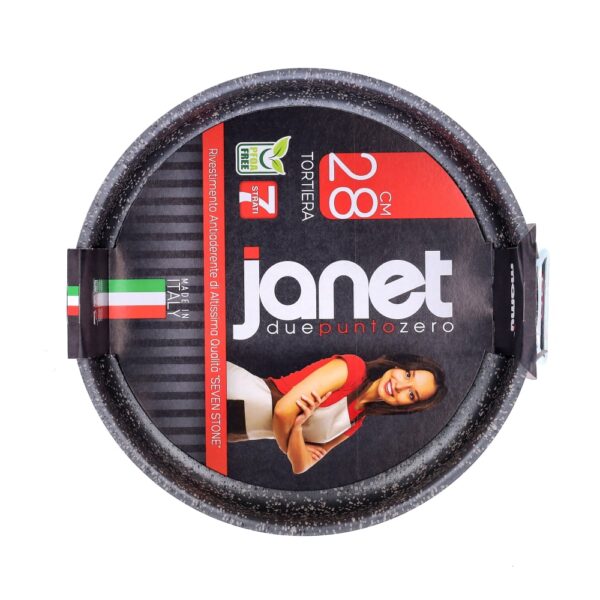 Runde, antihaftbeschichtete Kuchenform, handlich, PFOA-frei, kratzfestes Aluminium, praktisch, schnelles Backen, hergestellt in Italien