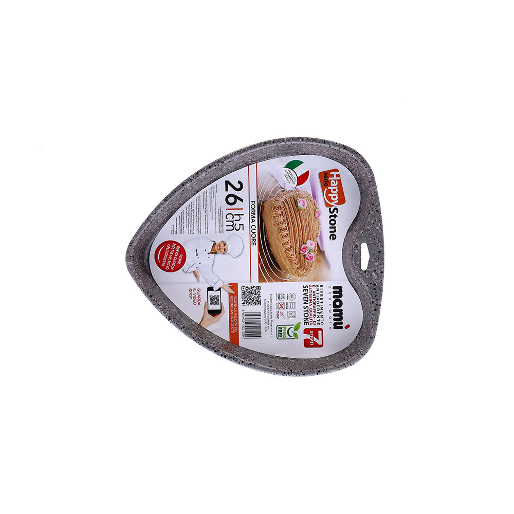 Mamù Set 3 stampi budino, cuore, margherita antiaderente 7 strati PFOA free antigraffio made in italy_14
