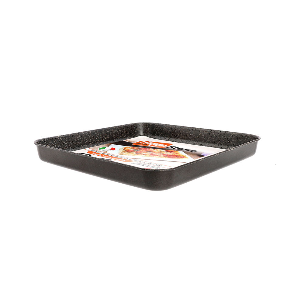 Low square baking pan, non-stick, 7-layer aluminum, PFOA-free, scratch-resistant, made in Italy. - 8