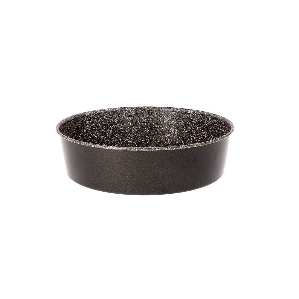 Runde antihaftbeschichtete Aluminium-Kuchenform, 7-lagig, PFOA-frei, kratzfest, hergestellt in Italien.